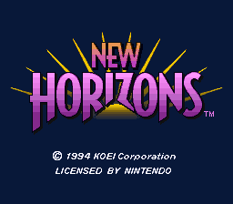 Uncharted Waters - New Horizons Title Screen